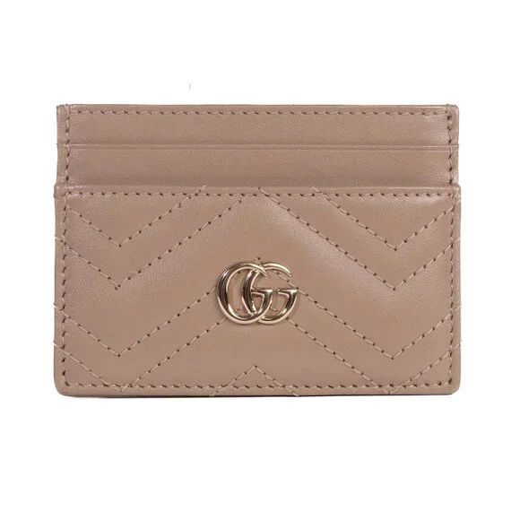 Authentic Gucci GG Marmont Taupe Card Holder - Picture 1 of 7